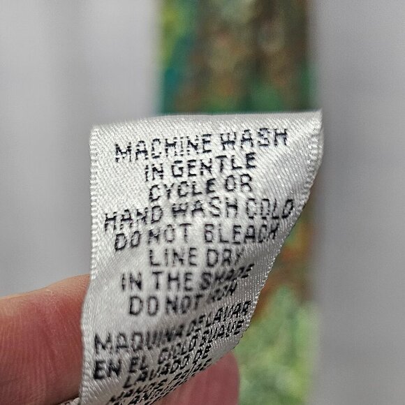 Claudia Richard Green Brown Retro Maxi Dress Halter Beaded Hippie Festival L - Picture 11 of 12